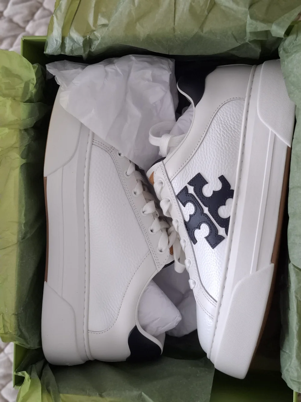 Tory Burch white leather